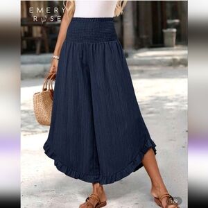 Navy Wide-Leg Pants (New Never Worn)